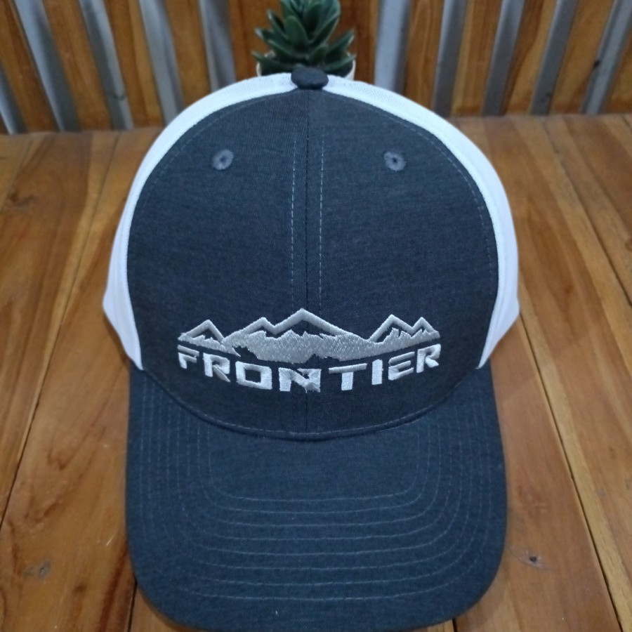 Topi Outdoor TNF, Topi Trucker The North Face Frontier, Topi Gunung TNF - Grey White - Image 4