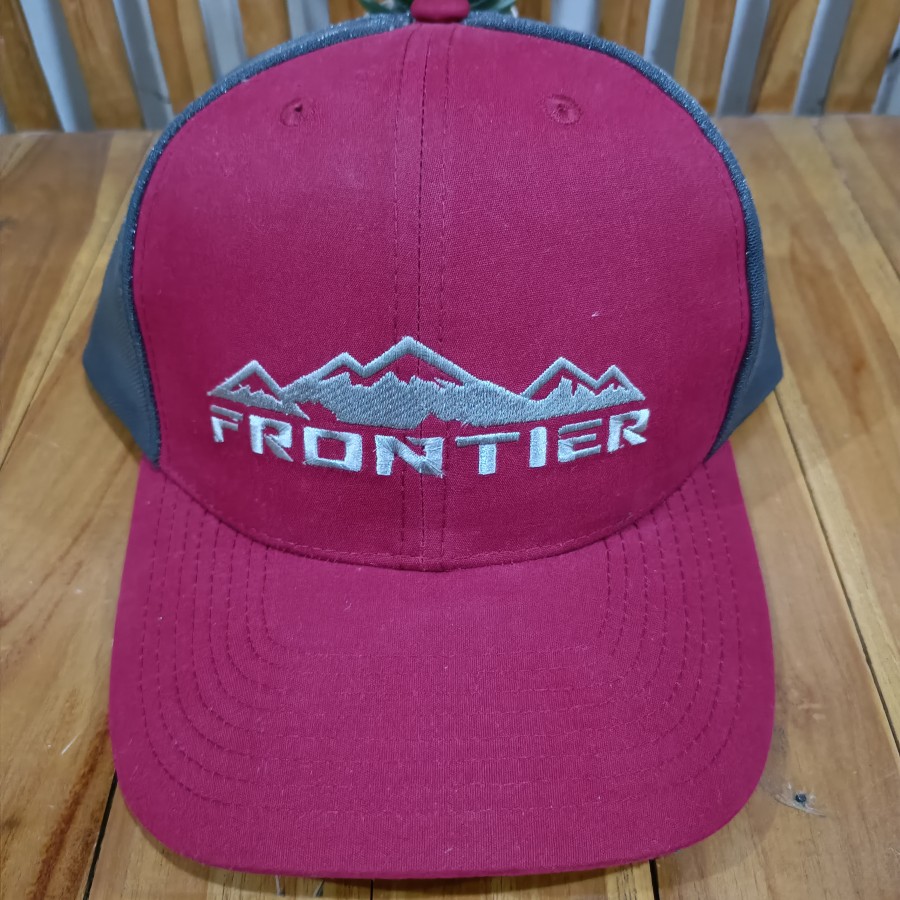 Topi Outdoor TNF, Topi Trucker The North Face Frontier, Topi Gunung TNF - Grey White - Image 3